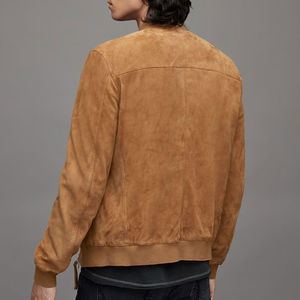 Chaqueta de Cuero para Hombre Estilo Motero, Chaqueta de Gamuza Auténtica, Chaqueta Elegante y Moderna, Chaqueta de Cuero Genuino de Alta Calidad para Hombre - Product Image 2