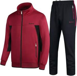 Conjuntos Deportivos de Dos Piezas para Hombre de Alta Calidad, Conjuntos de Sudadera y Pantalones Deportivos con Estampado de Retazos, Ropa Deportiva con Bolsillo 2024 - Product Image 1