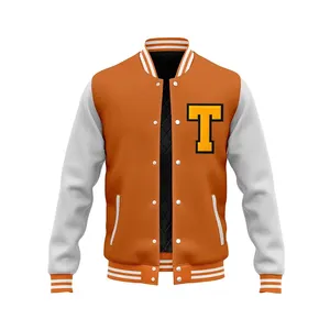 Veste personnalisée de haute qualité pour hommes Veste pour hommes Hiver avec manches en cuir Vestes universitaires pour hommes - Product Image 2