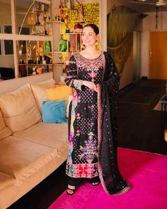 Fancy Georgette Bordado Secuencia Trabajo Top Palazzo Con Dupatta Diseñador Georgette Bordado Secuencia Trabajo Top Palazzo - Product Image 4