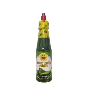Certificado Halal 200g Botella de PET Salsa de Chile verde con ajo y tomate Condimento picante en caja y bolsita Embalaje - Product Image 1