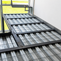 Revêtement métallique à nervures ouvertes emboîtables pour sols de maisons modulaires et de conteneurs, panneaux en acier à assemblage rapide