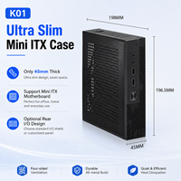 Boîtier Mini ITX K01 ultra fin, 45 mm de profondeur, châssis de bureau SFF, prend en charge Mini ITX 170*170 mm, boîtier PC industriel OEM ODM