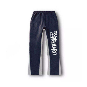Jogging évasé en toile personnalisé de haute qualité pour hommes, pantalon de survêtement décontracté avec ceinture élastique - Product Image 5