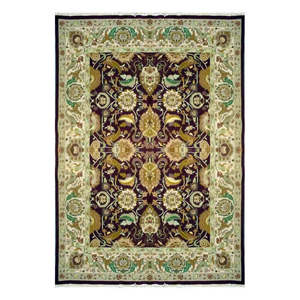 Tapis indien noué à la main, unique en son genre, 9'9 x 7'9 - Product Image 1