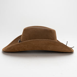 Vaquero para hombres Mujeres Sombrero de vaquera Estilo tejano Sombreros de fieltro de ala ancha Vintage Retro Cuero Occidental - Product Image 3