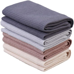 Toallas de cocina de algodón 100% de secado rápido, toalla de cocina al por mayor, toalla de té, toalla de Plato, toalla de cocina de golf con gofres, logotipo personalizado - Product Image 5