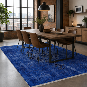 Tapis lavable en chenille indigo tribal RW7018 de Rug Weavers pour caravane, vente en gros et dropshipping, 10 tailles disponibles - Product Image 4