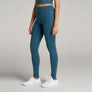 Leggings sin costuras para mujer, cintura media, hasta la rodilla, de elastano/poliéster, para control de abdomen y realce de cadera, que realzan la figura. - Product Image 3