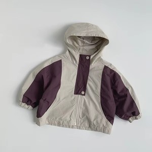 Bloc de couleur enfants garçons coupe-vent à capuche vestes d'extérieur printemps automne enfants <span class=keywords><strong>Parka</strong></span> manteaux - Product Image 3