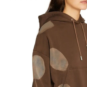 เสื้อฮู้ดผ้าเฟรนช์เทอร์รี่สำหรับผู้หญิงเสื้อมีฮู้ดปักไหล่ปล่อย - Product Image 4