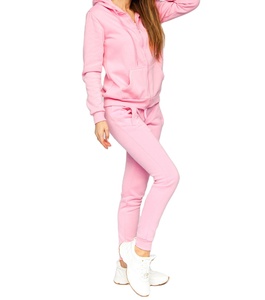 Conjunto Deportivo de Invierno para Mujer al por Mayor, Traje Deportivo Personalizado de Corte Regular, Conjunto de 2 Piezas, Pantalones y Sudadera con Capucha, 100% Algodón - Product Image 4