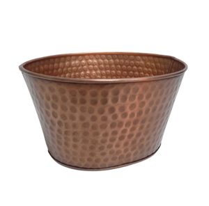 Juego decorativo clásico de 3 macetas redondas de metal, macetas de tamaño mediano de latón ahumado para decoración interior y exterior - Product Image 3