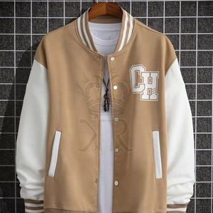 Vestes universitaires pour hommes grande taille, vente en gros de vestes universitaires vierges, logo personnalisé, veste universitaire unie, veste universitaire pour hommes - Product Image 2