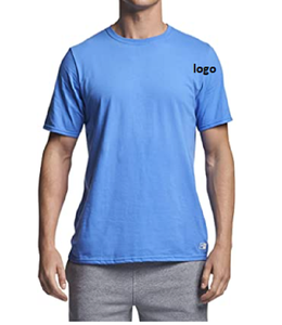 T-Shirt 60% coton à manches courtes pour hommes, haut masculin importé du Bangladesh, à fermeture, délavé à la Machine, 40% - Product Image 1