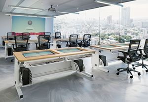 Versadesk โต๊ะทำงานเปิดประทุนสีดำ/เทาปรับความสูงได้โต๊ะคอมพิวเตอร์ดาวน์วิวสำหรับการปรับปรุงพื้นที่ - Product Image 6
