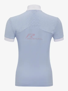 Camisa de espectáculo de equitación para mujer, venta al por mayor, bordado personalizado, manga larga, ropa ecuestre transpirable, tela cómoda - Product Image 2
