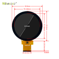Module d'écran LCD circulaire OEM 480*480, écran tactile capacitif rond de 2,8 pouces, écran d'affichage I2C pour Raspberry PI
