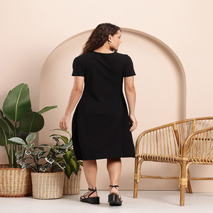 Customizable Women's Midi Length Elegant Lace Bow Paisley Dress Handmade Acrylic Clothing Woven Button Neck Manufacturer - Product Image 6