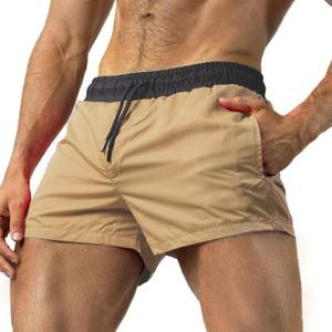 Bañador para Hombre, Pantalones Cortos de Playa con Cordón y Forro de Malla, Cintura Elástica, Liso, Transpirable, Suave, Informal, Ropa de Calle Diaria - Product Image 4