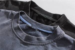 ผ้าฝ้ายถักแบบลำลองระบายอากาศได้ดีเป็นมิตรกับสิ่งแวดล้อม100% พิมพ์ลายโอเวอร์ไซส์ยาวสองชั้นโลโก้ตามสั่ง - Product Image 4