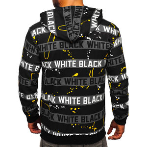 Sweats à capuche unis par sublimation pour hommes faits sur mesure vente en gros bon marché 100% tissu polaire en polyester pull tricoté écologique - Product Image 2