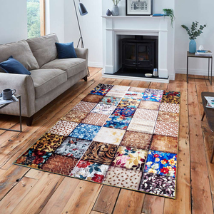 Adiva Alfombra turca hecha a máquina Alfombra antideslizante con respaldo de algodón lavable Exportación directa de Gaziantep para uso doméstico - Product Image 4