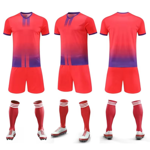 Maillot de football personnalisé pour adultes avec logo d'équipe, en tissu mesh respirant à manches courtes, uniforme de football OEM en gros - Product Image 3