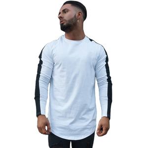 Fabricant de gros T-shirt à manches longues Hip Hop oversize pour hommes 95% coton 5% élasthanne Logo personnalisé sérigraphie design uni - Product Image 6