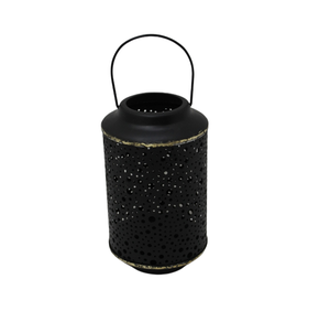 Diseño elegante hecho a mano negro acabado hierro linterna vela soporte Halloween decoración vela titular linterna - Product Image 2
