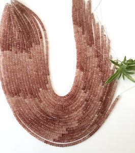 Cuentas Facetadas de Cuarzo Fresa, 1 Hilo de Cuentas de Piedras Preciosas para la Elaboración de Joyería Fina - Product Image 5