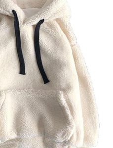 320gsm lourd sherpa tissu pull hiver à capuche tissu épais goutte épaule sweats à capuche pas de cordes lourd surdimensionné hommes sweats à capuche - Product Image 4