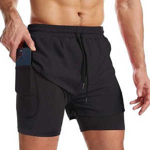 กางเกงขาสั้นทรงหลวมสำหรับผู้ชายกางเกงกีฬายิมมีกระเป๋าสั้น - Product Image 3