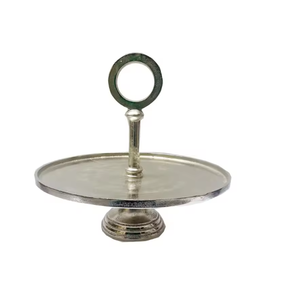 Plateau tournant pour gâteau en aluminium de conception standard moderne, plateau en métal, support pour gâteau, décoration pour la rentrée des classes - Product Image 1