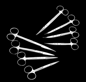 Ciseaux droits en acier inoxydable dentaire chirurgical médical 12.5cm manuel léger de haute qualité - Product Image 6