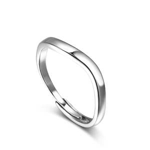 Jeulia, la seule alliance éternelle en argent sterling poli pour femme - Product Image 2