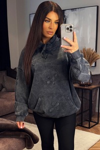 Sudadera Corta Personalizada de Felpa Francesa para Mujer, Manga Larga, Transpirable, Ajustada, Informal, Estilo Urbano, Top para Dama - Product Image 4
