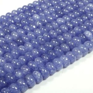 Wholesale Tanzanite Quartz Smooth Rondelle Loose Gemstone Beads Strand 8mm Blue Color Quartz Stone <b>Center</b> <b>Drill</b> Beads Bulk Price - Product Image 5
