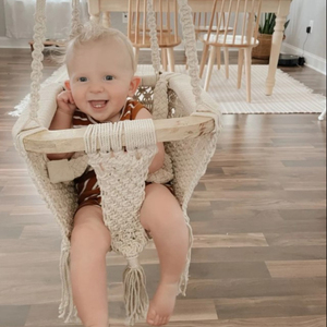 Juguete para Bebé Hecho a Mano, Silla Columpio de Macramé para Bebé, Columpio Colgante para Niños - Product Image 1