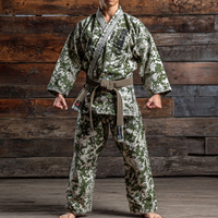 Tenue d'arts martiaux camouflage, uniforme de karaté, combinaison de boxe, tenue de karaté unisexe, entraînement de judo, durable, respirante, devant