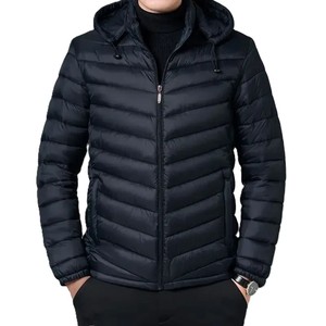 Venta al por mayor ODM OEM Nylon Bubble Jacket acolchado de invierno de los hombres brillante extraíble con capucha Puffer Chaquetas - Product Image 5