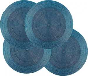 Napperon de table perlé argent et or de 5 pouces fait à la main ensemble thé Occasion motif ovale tapis de séchage tampons en verre ardoise matériel - Product Image 3