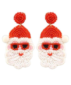 Elegantes cuentas de semillas bordadas pendientes de Navidad diseños festivos pendientes hechos a mano abalorios aceptar Logotipo de diseño personalizado - Product Image 3