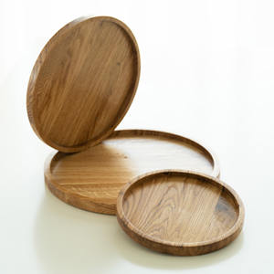 Bandejas para servir comida de madera hechas a mano bandeja de exhibición de comida de madera sostenible para desayuno almuerzo Cena - Product Image 4