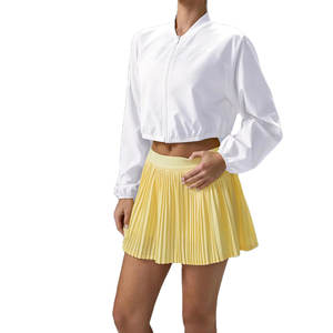 Servicio OEM, Fabricantes Personalizados, Chaqueta de Yoga Elástica, Ajustada, Corta, con Cierre y Orificios para los Pulgares para Mujer - Product Image 3