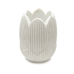 Maceta de Mármol Blanco Indio Hecha a Mano, Elegante Decoración para el Hogar y el Jardín con Opción de Logotipo Personalizado a Precio de Mayoreo - Product Image 1