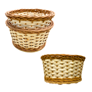 PANIER DE STOCKAGE DE PAIN EN ROTIN Panier En Osier Base En Bois À La Main Table Présentoir Panier Vietnam Artisanat - Product Image 1