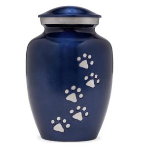 Belle bande de conception de patte d'étain et émail de couleur rose fini en aluminium pour crémation adulte pour cendres humaines. - Product Image 4