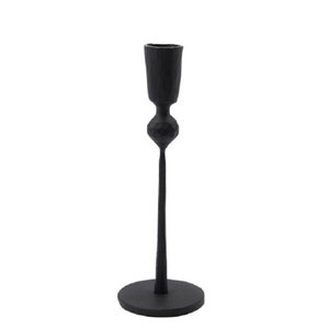 Black Candle <b>Holder</b> Hand Forged Iron Antique Brass <b>Candlestick</b> <b>Holder</b> for Wedding - Product Image 1