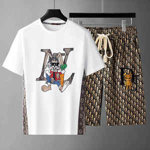 High Quality Prints <b>Men's</b> Set Streetwear Casual <b>Tracksuit</b> <b>Men</b> <b>Short</b> Sleeve T-Shirt <b>Shorts</b> 2 Piece Sets Jogger Sets - Product Image 5